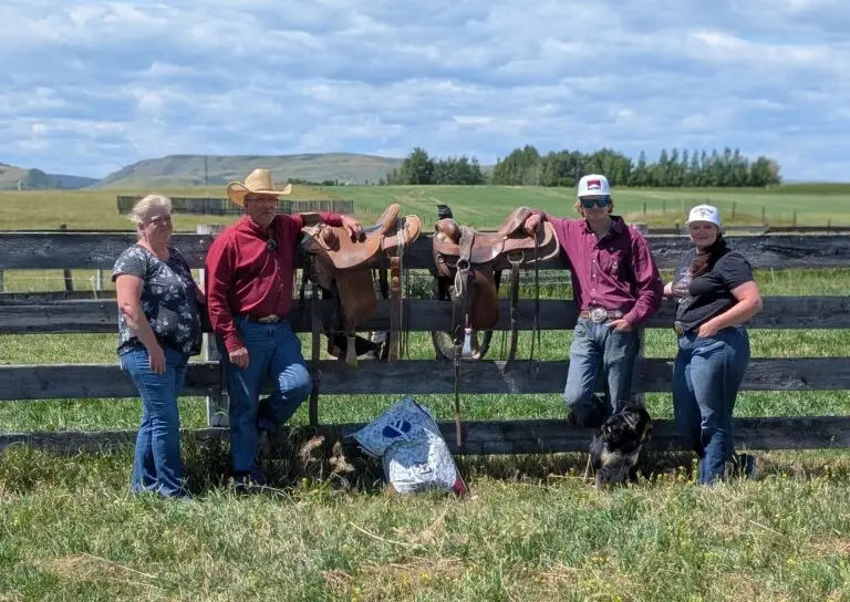 The Wilsons on their ranch in Alberta, CA